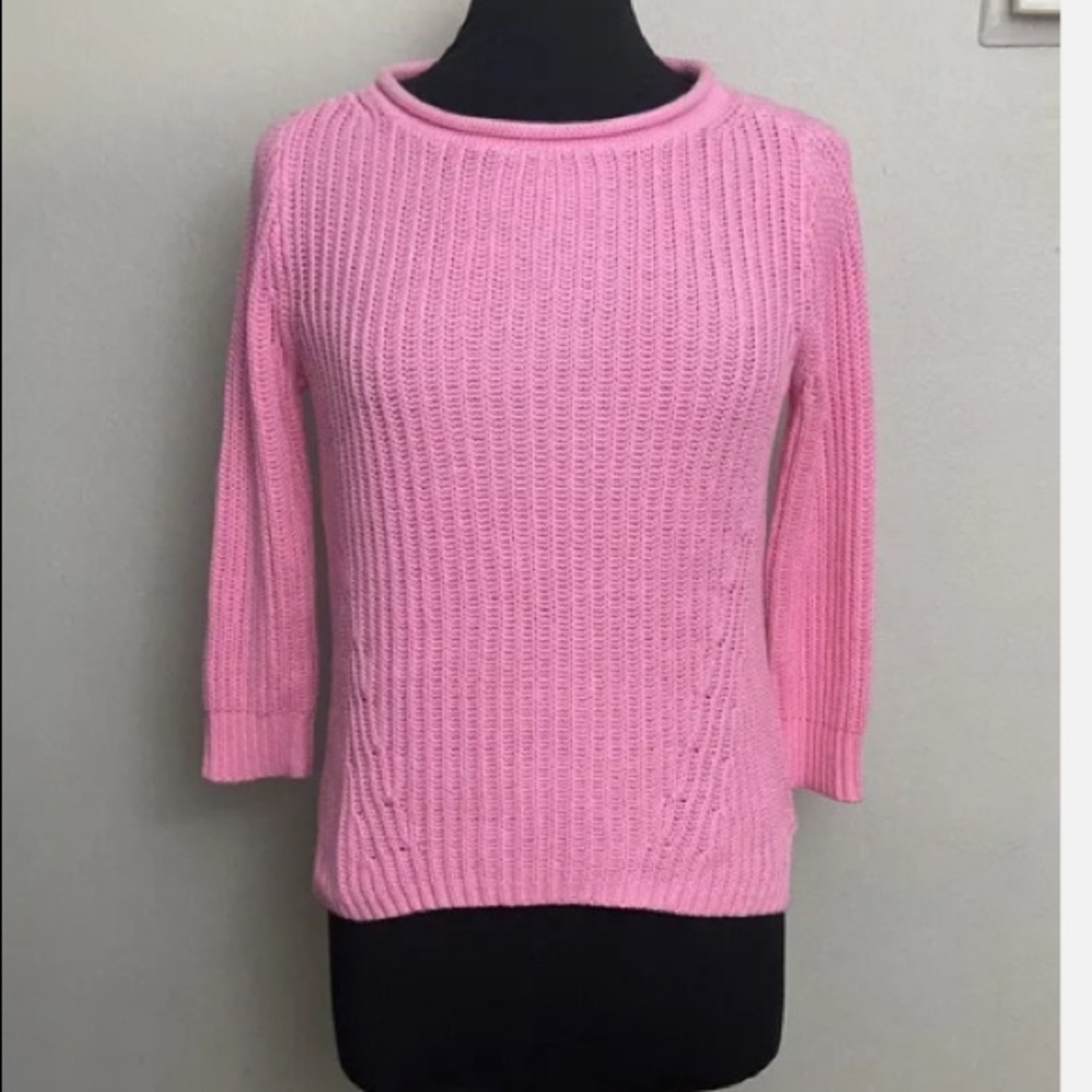 10-5 Lauren Jeans Co pink sweater Medium cotton LRL